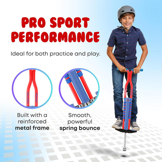 Pogo Stick for Kids - Pogo Sticks for Ages 9 and Up, 80 to 160 Lbs - Pro Sport Edition, Quality, Easy Grip, Pogostick for Hours of Wholesome Fun