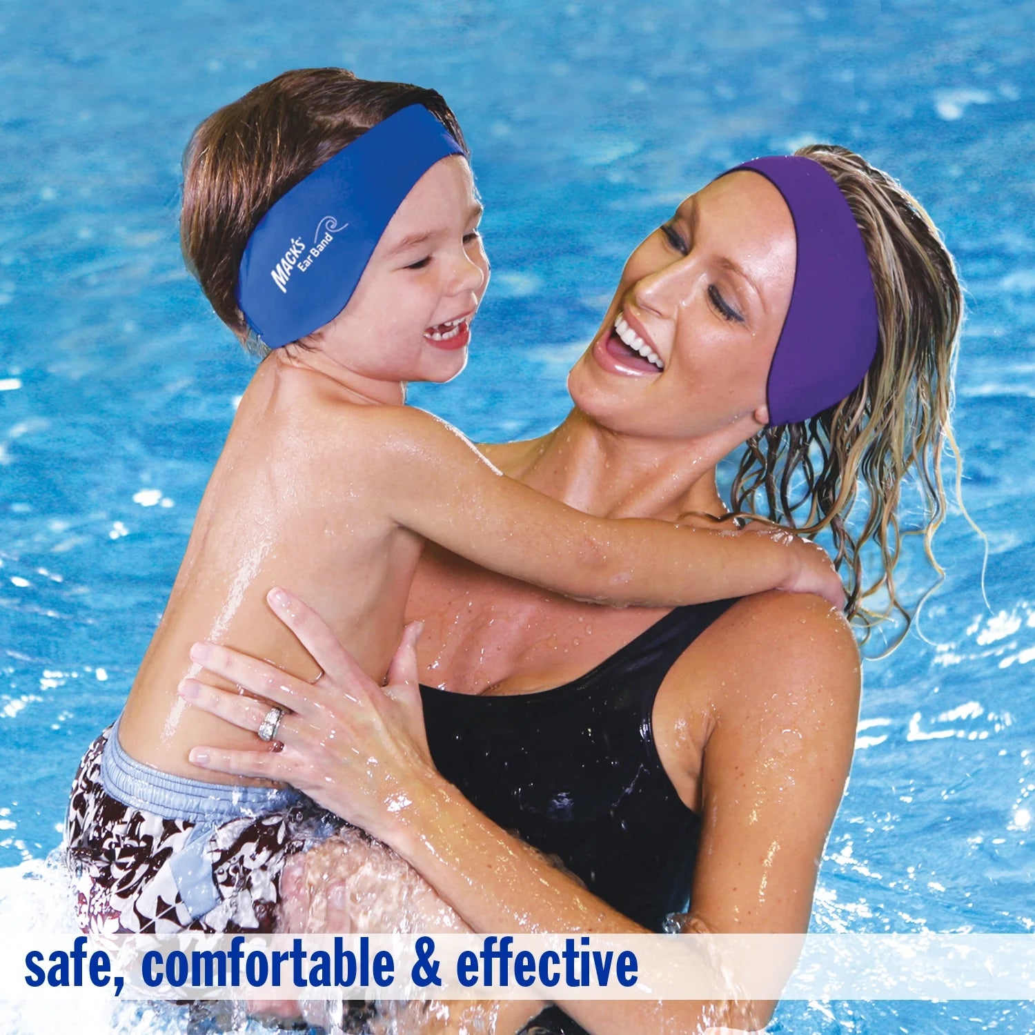 Mack’S Swimming Headband, Best Swimmer’S Headband - Doctor Recommended to Keep Water Out and Hold Ear Plugs in - Official Swimming Ear Band of USA Swimming