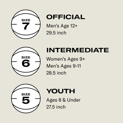 Evolution Indoor Game Basketball - Black, Size 7 - 29.5"