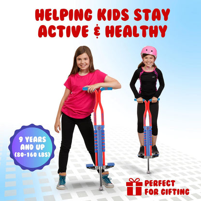Pogo Stick for Kids - Pogo Sticks for Ages 9 and Up, 80 to 160 Lbs - Pro Sport Edition, Quality, Easy Grip, Pogostick for Hours of Wholesome Fun