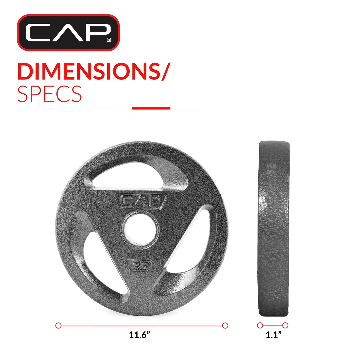 Barbell 50Lb Olympic Grip Plate Weight Set (25X2)