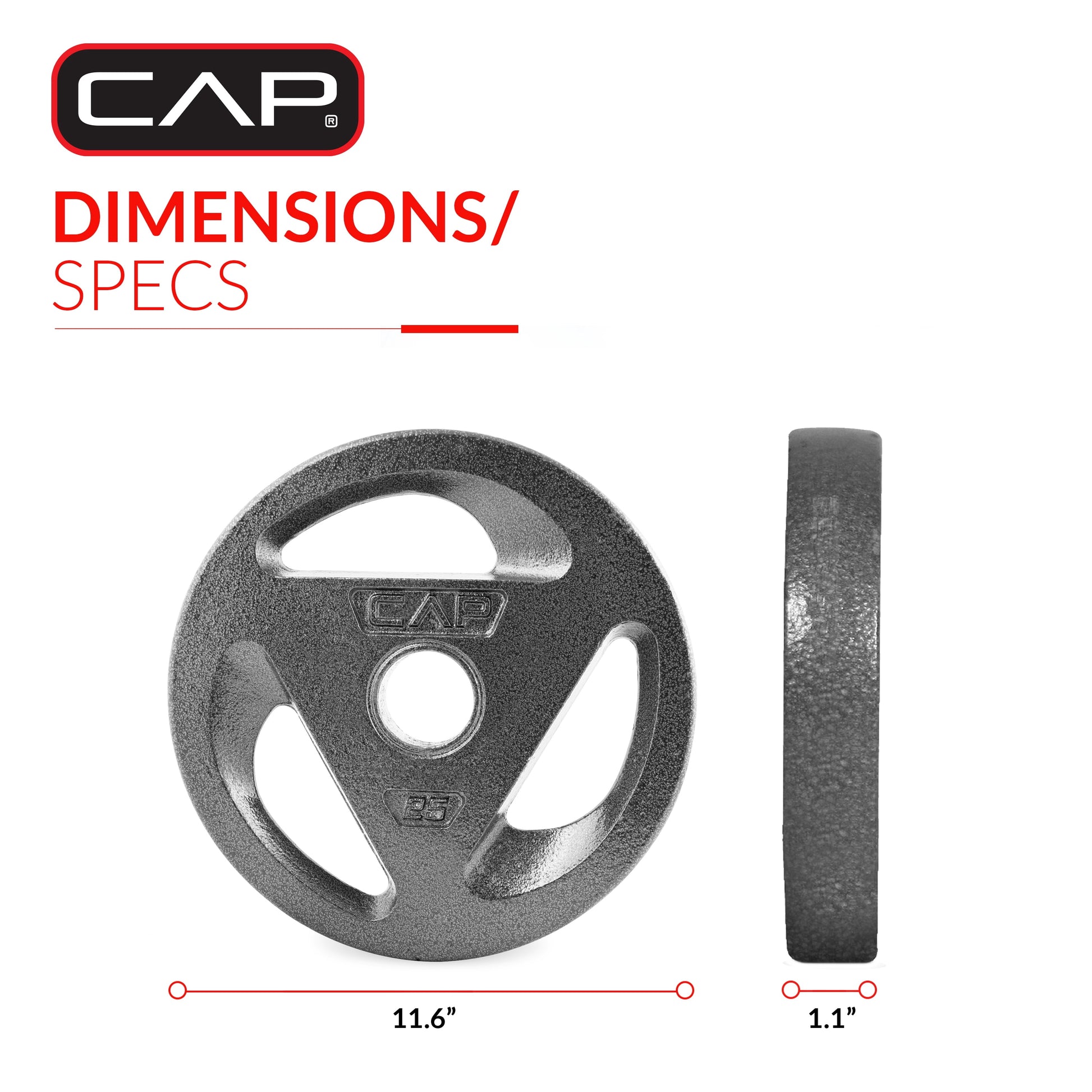 Barbell 50Lb Olympic Grip Plate Weight Set (25X2)