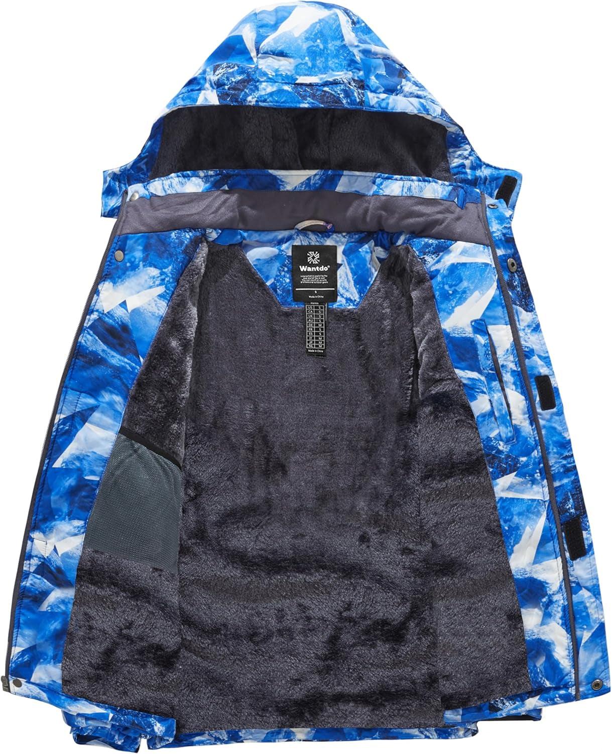 Men'S Mountain Waterproof Ski Jacket Windproof Rain Jacket Winter Warm Hooded Coat