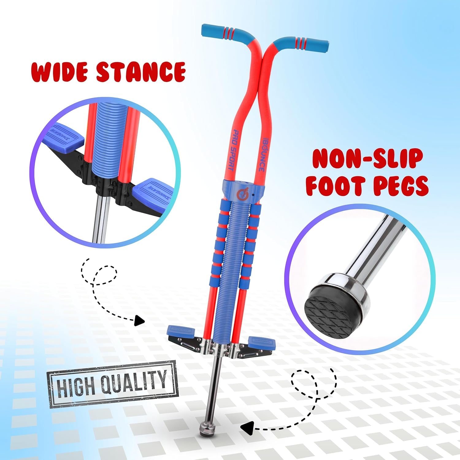 Pogo Stick for Kids - Pogo Sticks for Ages 9 and Up, 80 to 160 Lbs - Pro Sport Edition, Quality, Easy Grip, Pogostick for Hours of Wholesome Fun