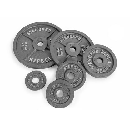 Barbell Gray Olympic Cast Iron Weight Plate, 5 Lb