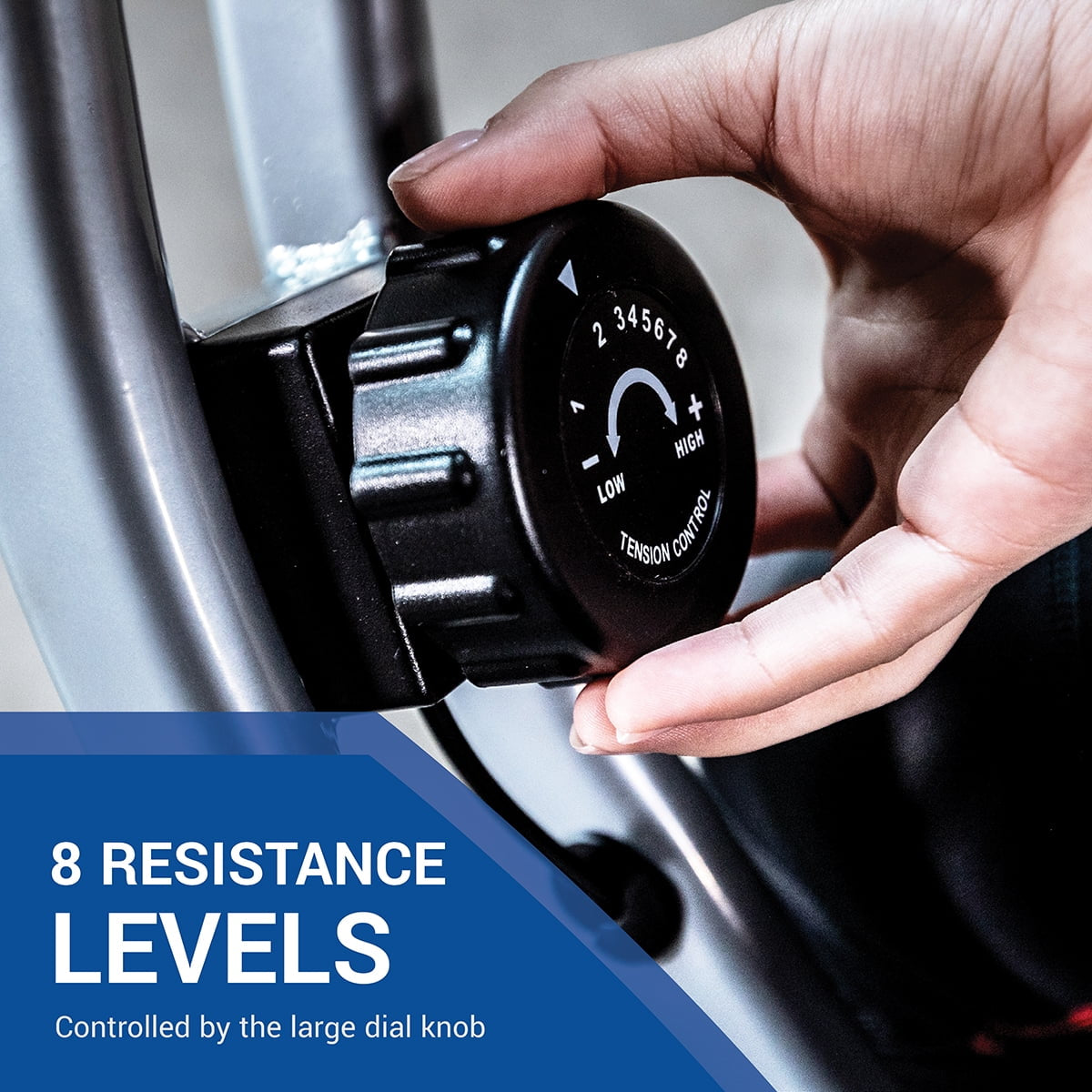 Fitness FB360 Compact Stationary Upright Folding Bike with Magnetic Resistance and 250 Lb Weight Limit