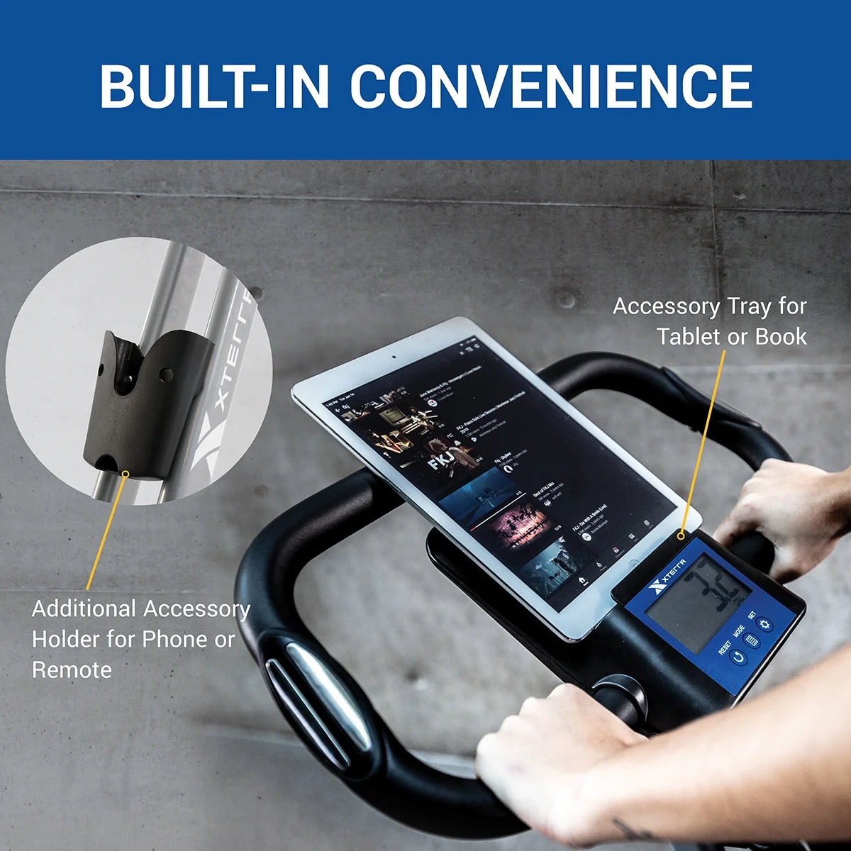 Fitness FB360 Compact Stationary Upright Folding Bike with Magnetic Resistance and 250 Lb Weight Limit