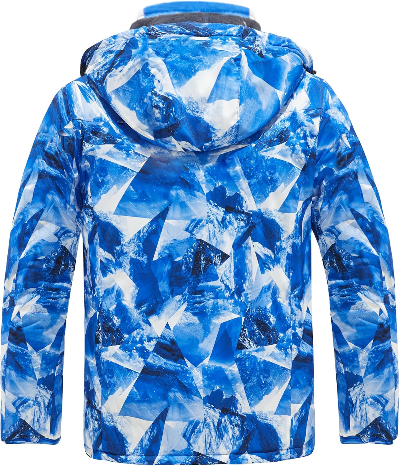 Men'S Mountain Waterproof Ski Jacket Windproof Rain Jacket Winter Warm Hooded Coat