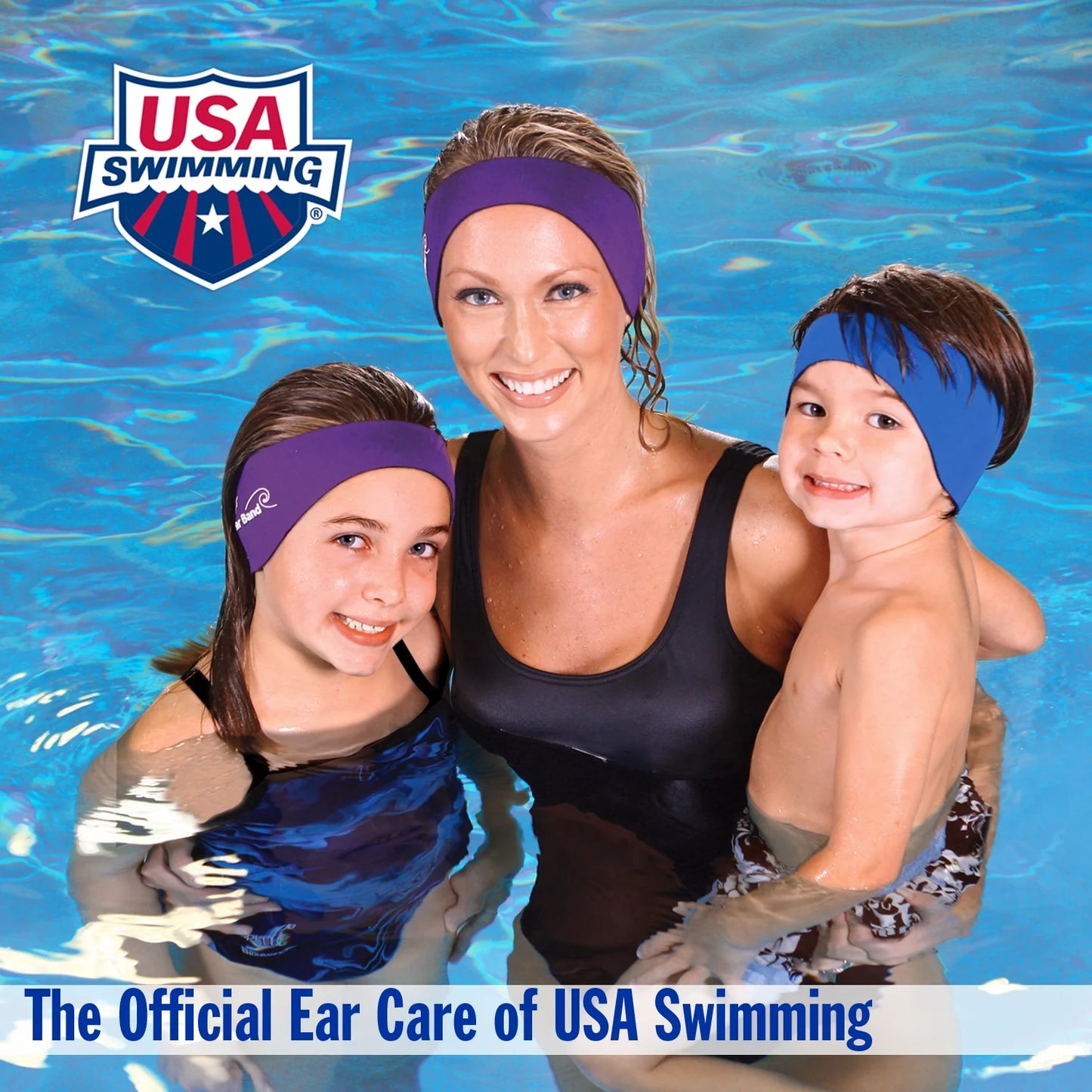 Mack’S Swimming Headband, Best Swimmer’S Headband - Doctor Recommended to Keep Water Out and Hold Ear Plugs in - Official Swimming Ear Band of USA Swimming
