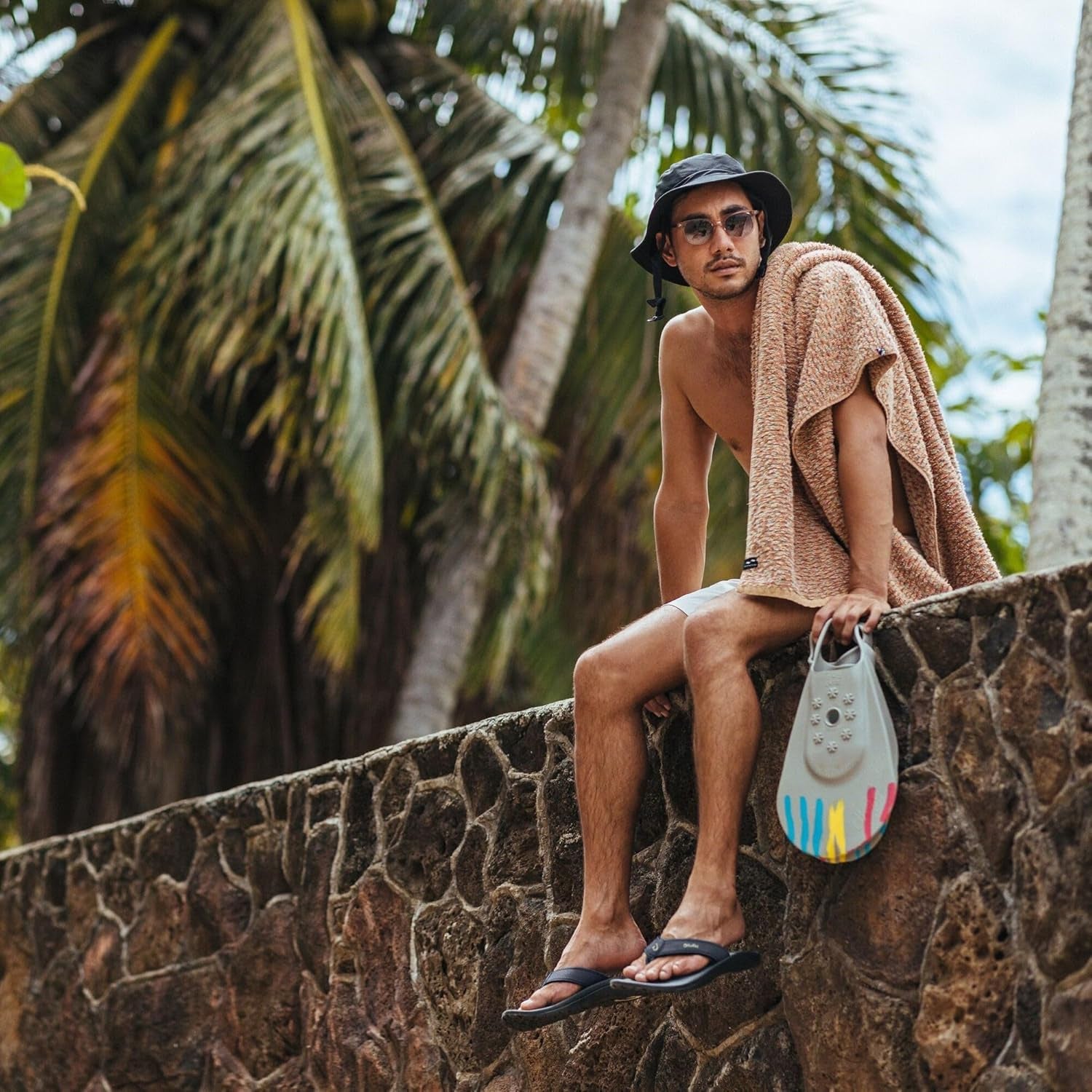 Ho'Opio Hau Women'S Beach Sandals, Quick-Dry Flip-Flop Slides, Water Resistant Suede Lining & Wet Grip Soles, Soft Comfort Fit & Arch Support