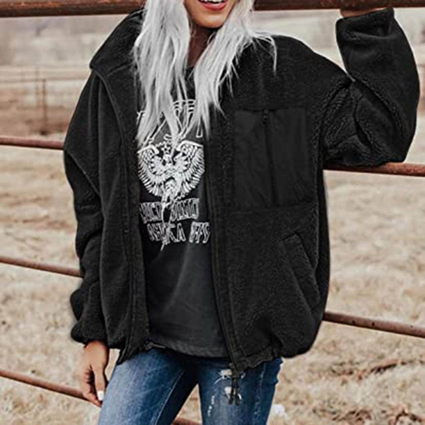 Long Sleeve Shirts for Women Trendy, Casual Cartoon Dinosaur Sweatshirt Long Sleeve Splice Cute Hoodies Teens Girls Pullover Black