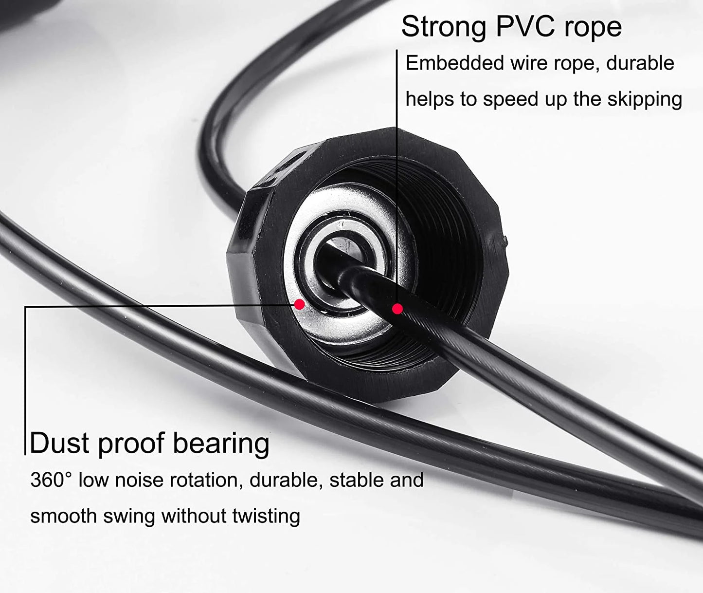 2 Pack Adjustable Jump Rope for Workout, Fitness Jump Rope for Men Women and Kids, Speed Jumping Rope for Exercise