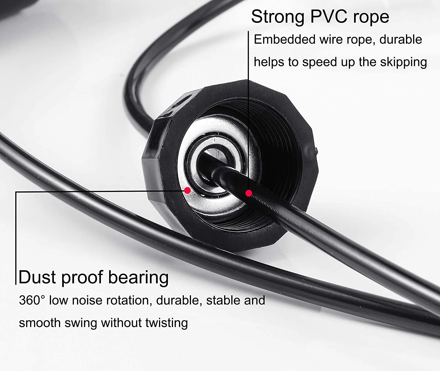 2 Pack Adjustable Jump Rope for Workout, Fitness Jump Rope for Men Women and Kids, Speed Jumping Rope for Exercise