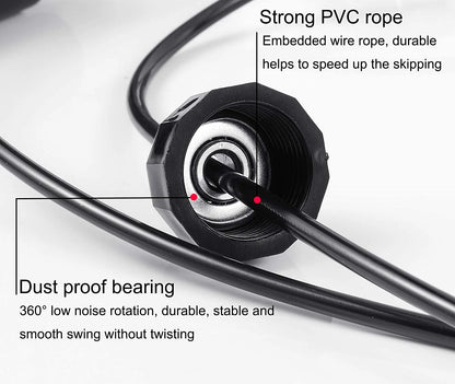 2 Pack Adjustable Jump Rope for Workout, Fitness Jump Rope for Men Women and Kids, Speed Jumping Rope for Exercise