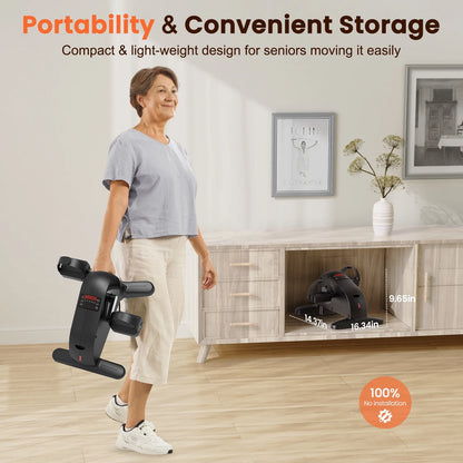 Mini under Desk Bike ,Electric Pedal Exerciser Leg/Arm Cycle for Senior, Physical Therapy, with Remote Control