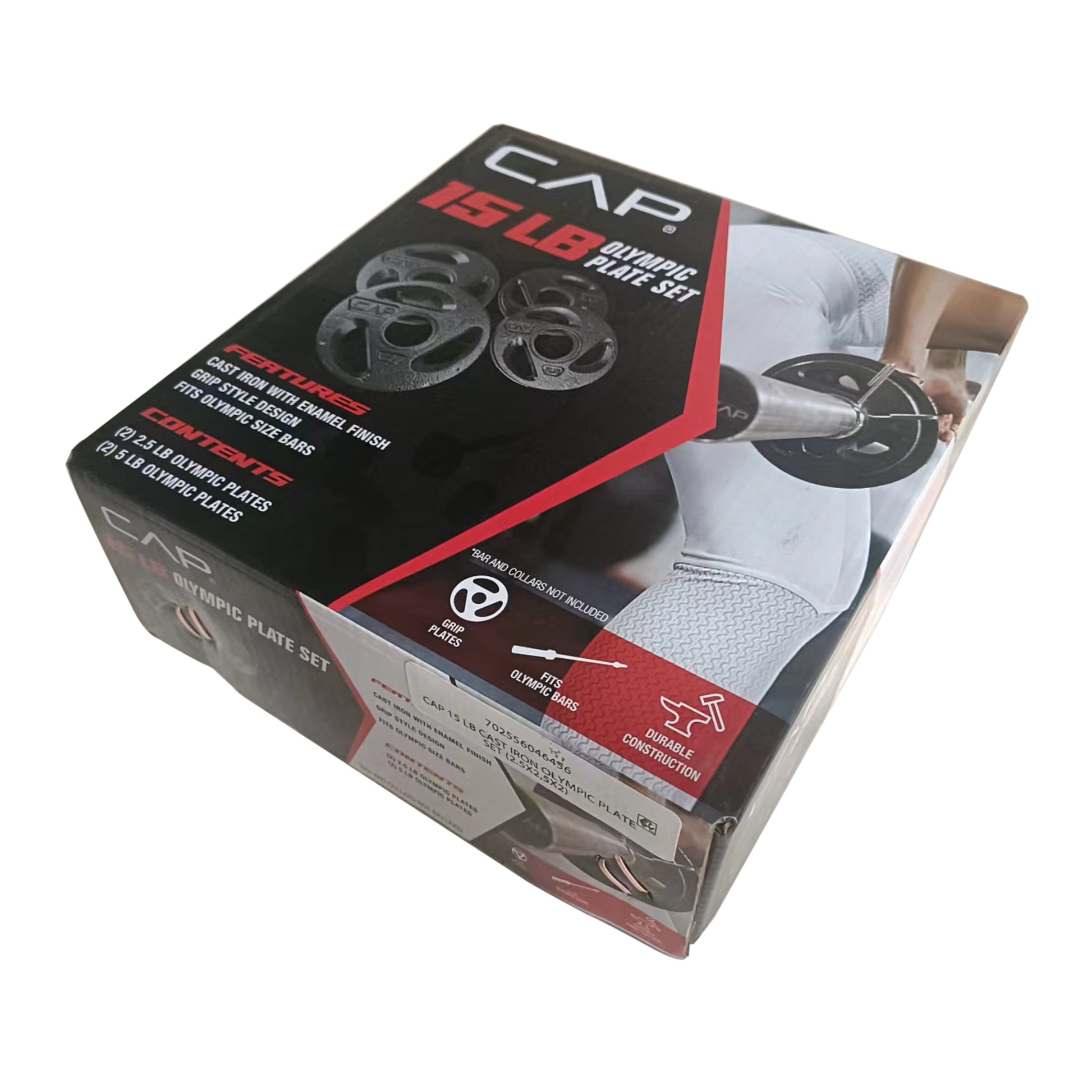 15Lb Olympic 2-Inch Grip Plate Weight Set (2X2.5Lb/2X5Lb)